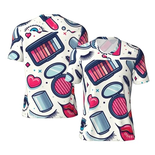 Stylish Athletic Sports Jersey Makeup-Beauty Men's Rugby Jersey 4X-Large Black