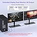 DisplayPort to Dual HDMI Adapter, 4K@60Hz DP to HDMI Splitter Extended Display, Double hdmi Adapter for 2 Monitors, hdmi Dual Monitor Adapter, DisplayPort MST Hub for Desktop Laptop Graphic Card