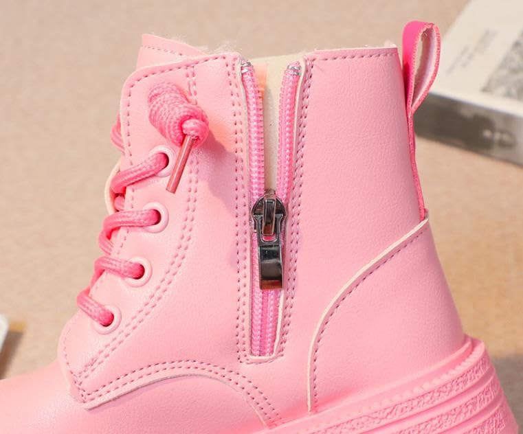 Cute Plus Fleece Boots With Zipper For Girls, Comfortable Non Slip Boots For Indoor Outdoor Travel, Winter snow boot4