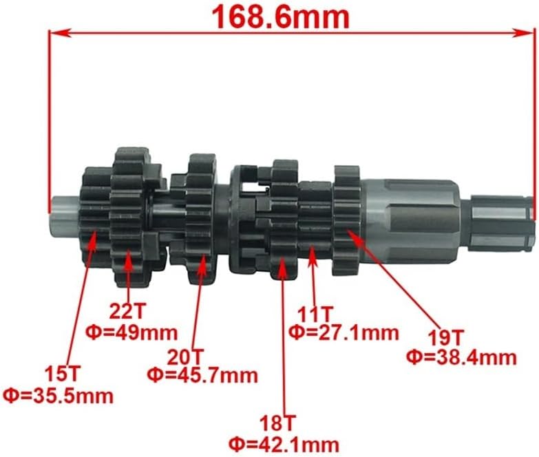 CG200 CG250 5 Gear Main Counter Shaft Transmission Gear Box Fit For Bike Motorcycle With ZS LC LF 163FMM 167FMM Engine Spare Parts