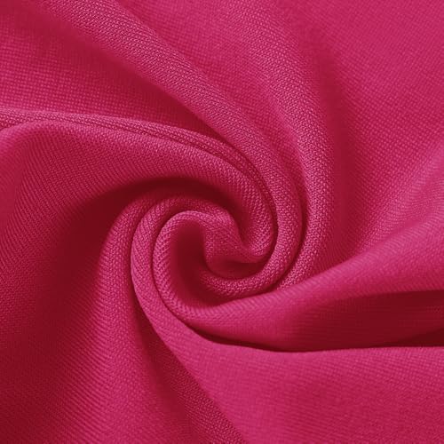 Image of Hot Pink Chair Sashes 50 Pack, Spandex Chairs Bands for Birthday Wedding Party Decor, Hot Pink Chair Bows Sashes