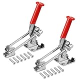 town sister 2 Stück 304 Edelstahl Schnellspanner Kniehebelspanner Knebelklemme Vertikaler Handwerkzeuge Horizontal Toggle Clamp 220 kg Fassungsvermögen
