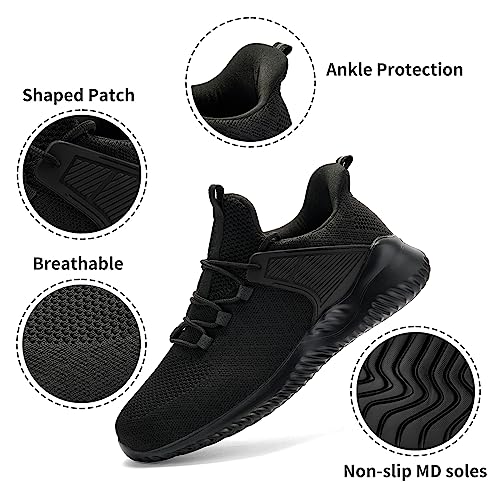 Akk Mens Sneakers Walking Shoes - Lightweight Athletic Running Tennis Non Slip Memory Foam Shoes for Workout Gym Jogging Training Size 13 - Thumbnail 7