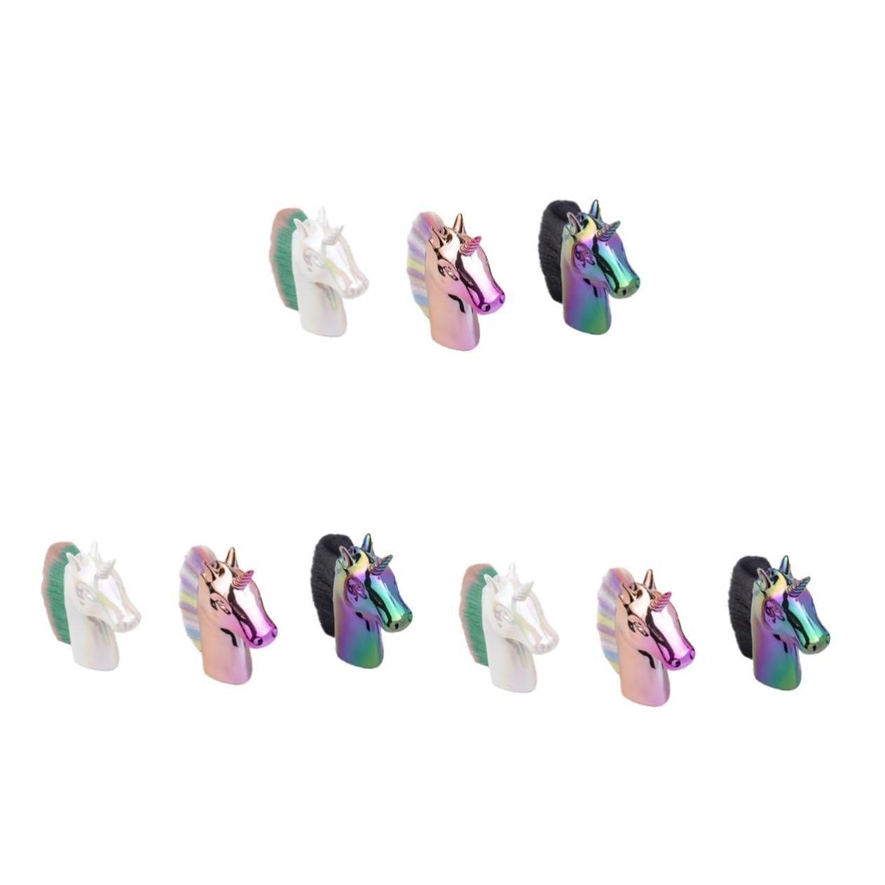 FOMIYES 9stücke Teiliges Nagelbürsten Für Nagelreinigung Weiche Borsten Weiß Schwarz Und Champagner Ergonomisches Design Für Maniküre Und Pediküre Zum Entfernen Von Nagelstaub Und