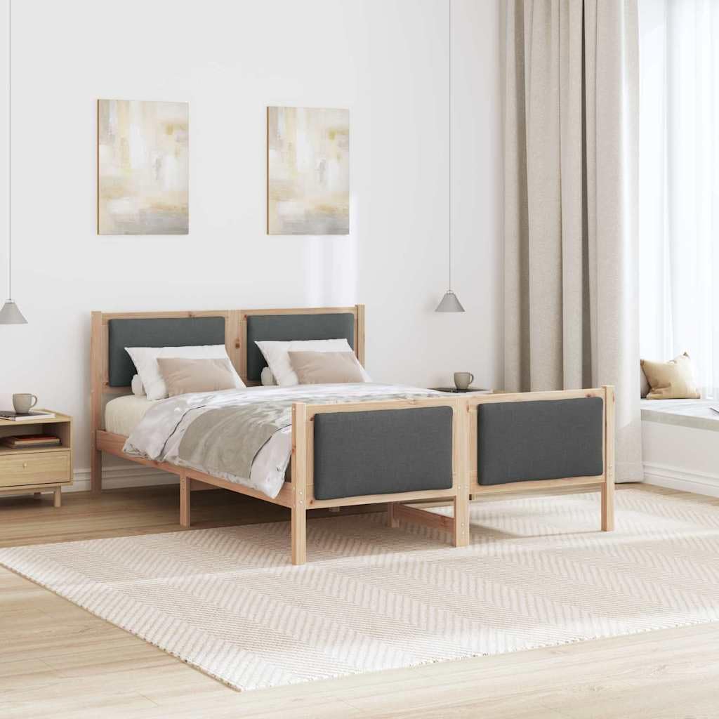 Lite sosnowe nowoczesna sypialnia Rama 160x200 Białe | Rama łóżka biała lite drewno sosnowe 160x200 cm z zagłówkiem stabilna konstrukcja do sypialni