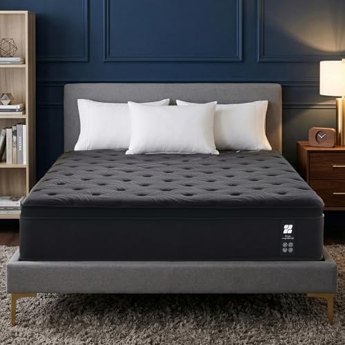 Image of King Size Mattress, 16 Inch Memory Foam King Mattress for Cool Night & Pressure Relief, Medium Firm with Motion Isolating, Hybrid Zoned Support Pocket Coils & Edge Support, CertiPUR-US Certified