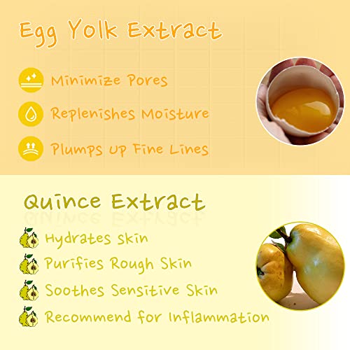 Esfolio Pure Skin Mask Box, Egg Essence, 11.8 Ounce #TOP3