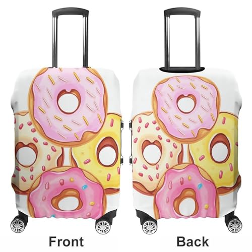 Cute Donuts Printed Luggage Cover Protector, Fits 18-32 Inch Luggage3