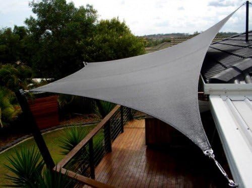 San Diego Shade Sail 8'x4' Rectangle (Grey) - Heavy Duty Commercial Grade Shade Sail