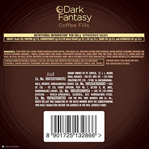 Sunfeast Dark Fantasy Choco Fills, 75g (Buy 3 Get 1 Free), Original Filled Cookies with Choco Crème - Image 12 thumbnail