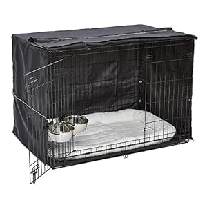 MidWest Homes for Pets iCrate Dog Crate Starter Kit 42-Inch Ideal for Large Dog Breeds (weighing 71 - 90 Pounds) Includes Crate With Cover, Pet Bed, 2 Dog Bowls MidWest Homes for Pets iCrate Dog Crate Starter Kit 42 Inch Ideal for Large Dog Breeds weighing 71 90 Pounds Includes Crate With Cover Pet Bed 2 Dog Bowls