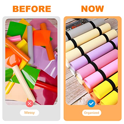 HTVRONT 9 PCS 12"x12" Matte Metallic Vinyl Permanent - Vinyl Storage Organizer - Vinyl Roll Holder Holds Up to 48 Rolls - Image 5