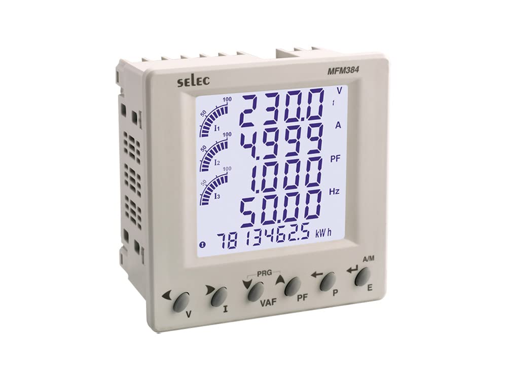 3-Phase Multifunction Meter with Communication, LCD Display, 96x96mm, Selec MFM384-C-CE (B09SWTW9QY) Amazon Price History, Amazon Price Tracker