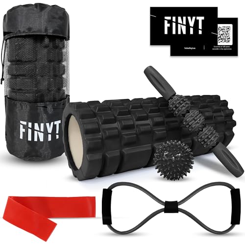 FINYT - Foam roller pack 7en1 - rodillo masaje muscular, rulo mas...