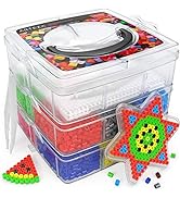 Arteza perles de fusion, 5mm, set de 10.000 perles avec 5 chevilles, 2 pinces à épiler et 5 papie...