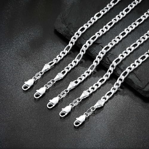 Pulsera de Plata para Hombre 5MM Figaro miniatura 7