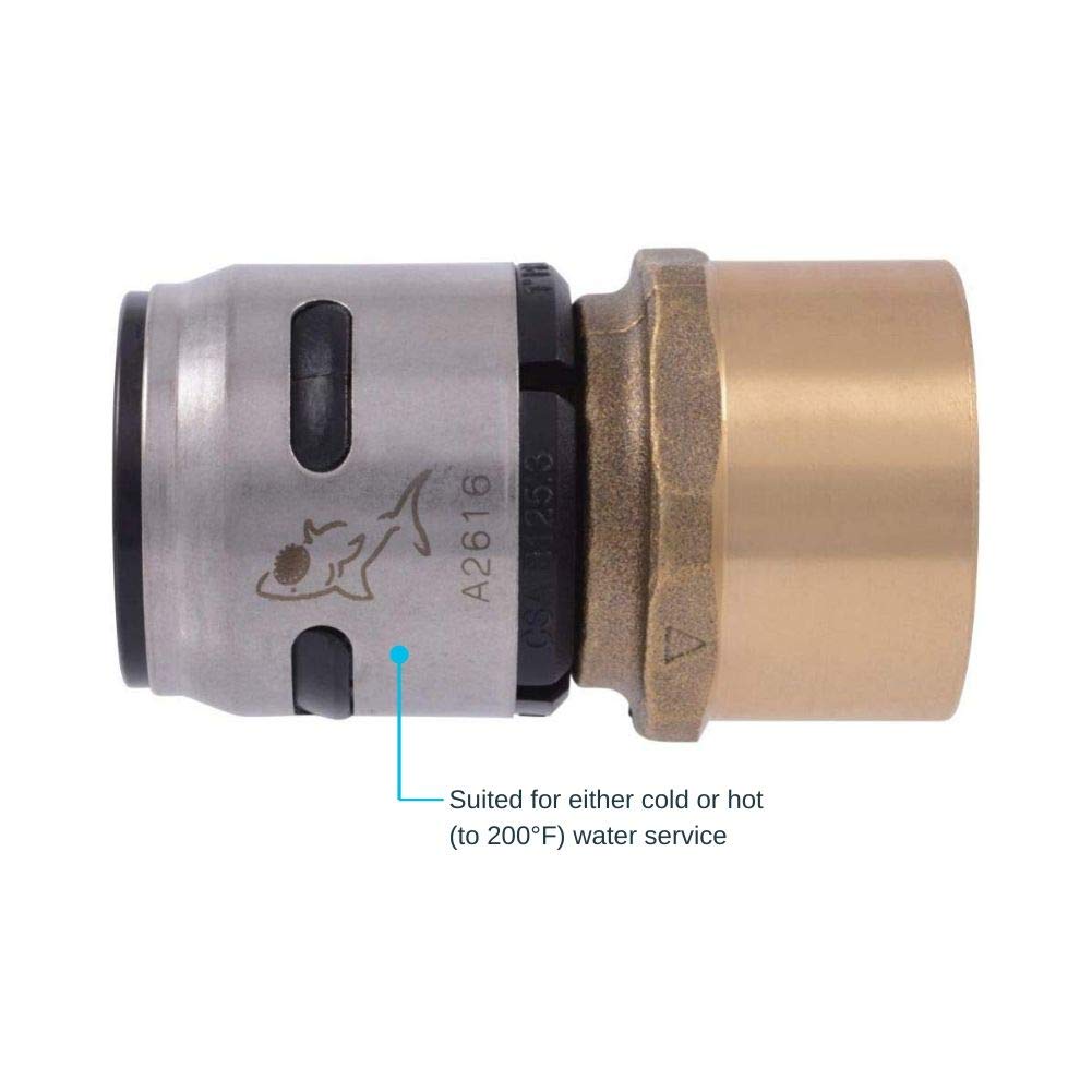 SharkBite 1 Inch EvoPEX Female Adapter, Push to Connect Plumbing Fitting, PEX, K094Z2