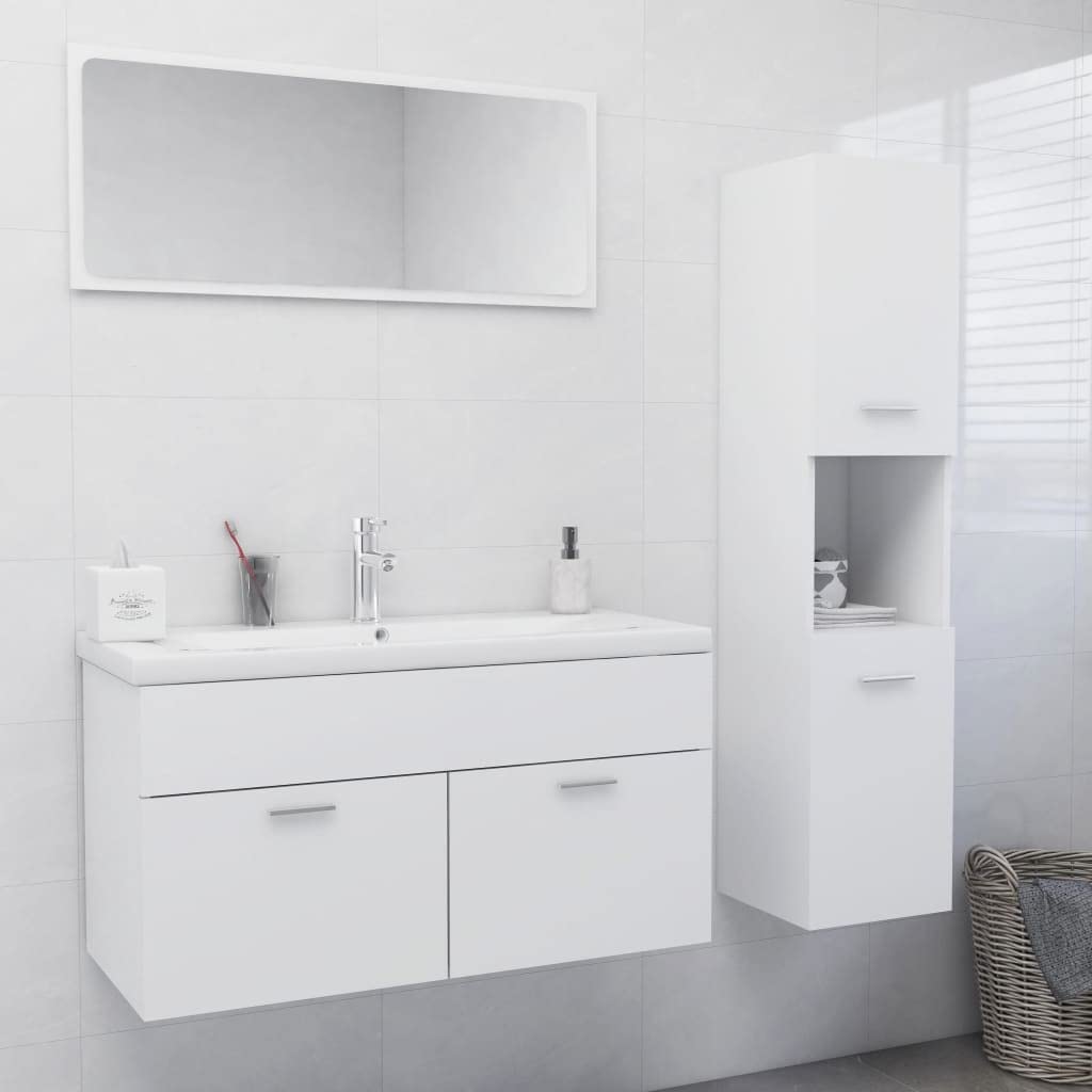 Artículos para el hogar, juego de muebles de baño, madera de ingeniería blanca, muebles de traje