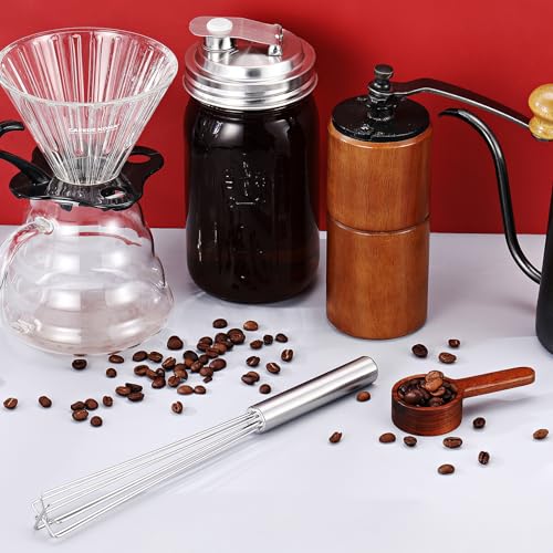 Image of Baderke Espresso Whisk Tool 10.6 inch Mini Whisk for Coffee Stirring, 1 Pack