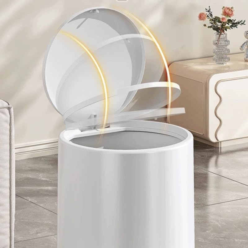 Household Living Room Bathroom Kitchen Press with Lid Trash Can PP Material