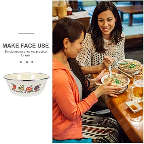 UPKOCH 6 Pcs Old- Fashioned Banha Tigelas Tigelas de Porcelana de Exportação de Suprimentos (Bege)