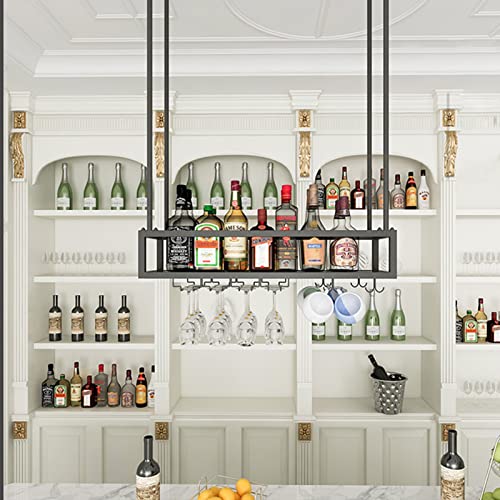 Étagère de rangement pour gobelets de plafond en métal suspendu chic