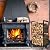 Lilybud--lily Firewood Rack Indoor Fireplace Log Holder with Wheels, 2 Tier Fire Wood Holder Outdoor Small Firewood Storage Rack Log Storage Stacker Stand for Patio, Fire Pit