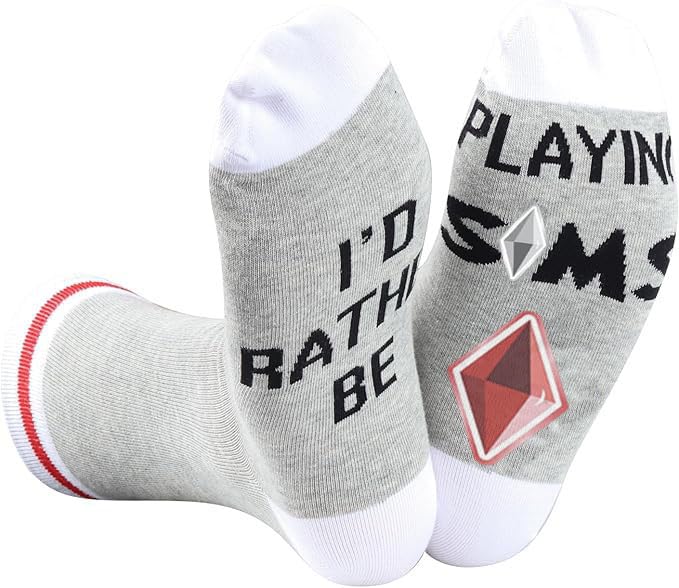 Chaussettes de jeu vidéo avec inscription « I'd...