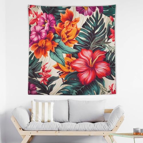 Tapisserie murale en tissu lavable motif feuillage esthétique 152cm
