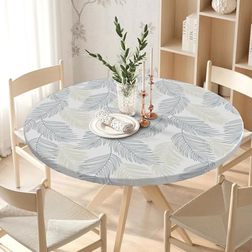uwdfnwuif Elastic Round Tablecloth Washable Fitted Table Cover for Indoor and Outdoor Dining Table Cloth Protector,36"- 44"