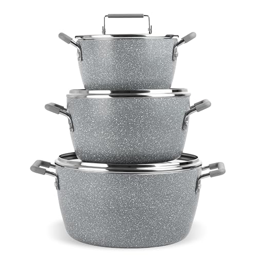 Granitestone Gray Pots And Pans Set Nonstick