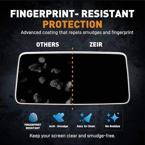 Image of ZEIR Screen Protector Combo For MG Select M9 EV - 12.3 inch Infotainment Touchscreen & 7 inch Instrument Cluster | Anti Scratch | Water Resistant | MgSelect Electric Display Guard Accessories 2025 [Not Tempered Glass]