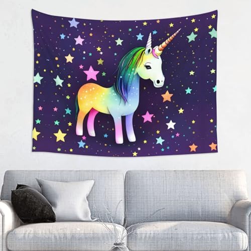 sxzvvbn Tapisserie étoile cheval, tapisserie de décoration intérieure, tapisserie murale pour salon, chambre et terrasse.