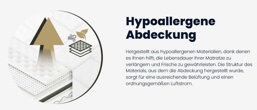 Matratzenbezug ersatz schoner bezug gesteppt reißverschluss waschbar KingBEZUG (100x200x16 cm) – Ansicht 5