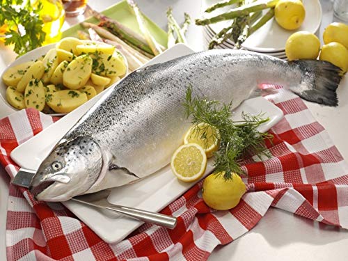 GreetFish Lachs, ganzer Lachs (mit Kopf), ausgenommen, küchenfertig, ca. 3kg