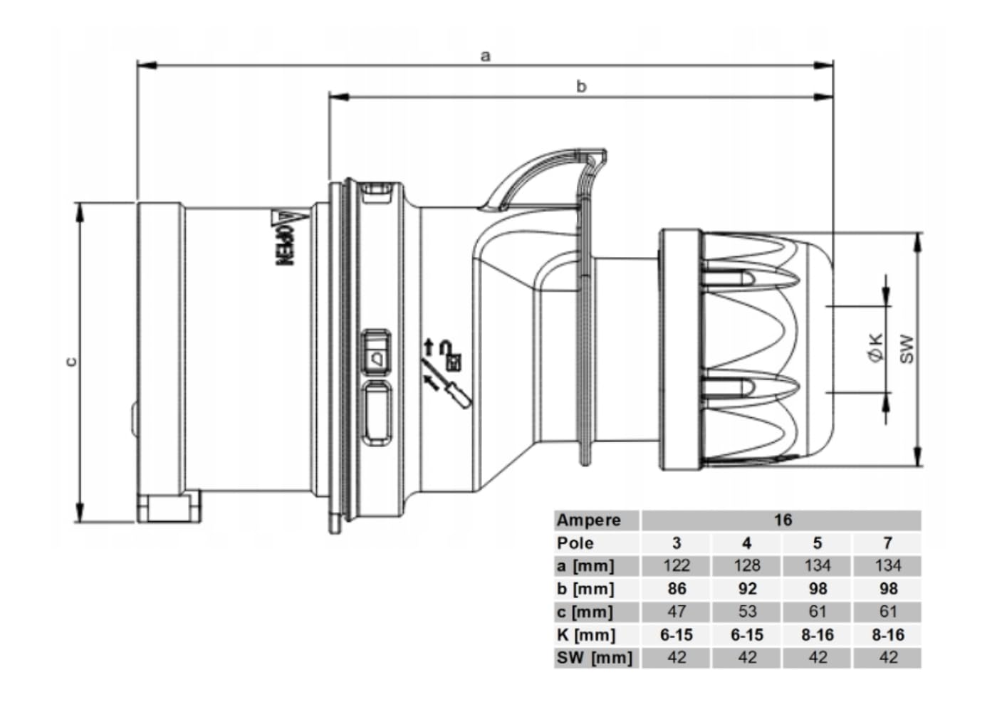 HILARK 5x2,5mm² H07RN-F 400V 16A nero – Cavo prolunga in gomma per cantiere, industria, esterni (35m)