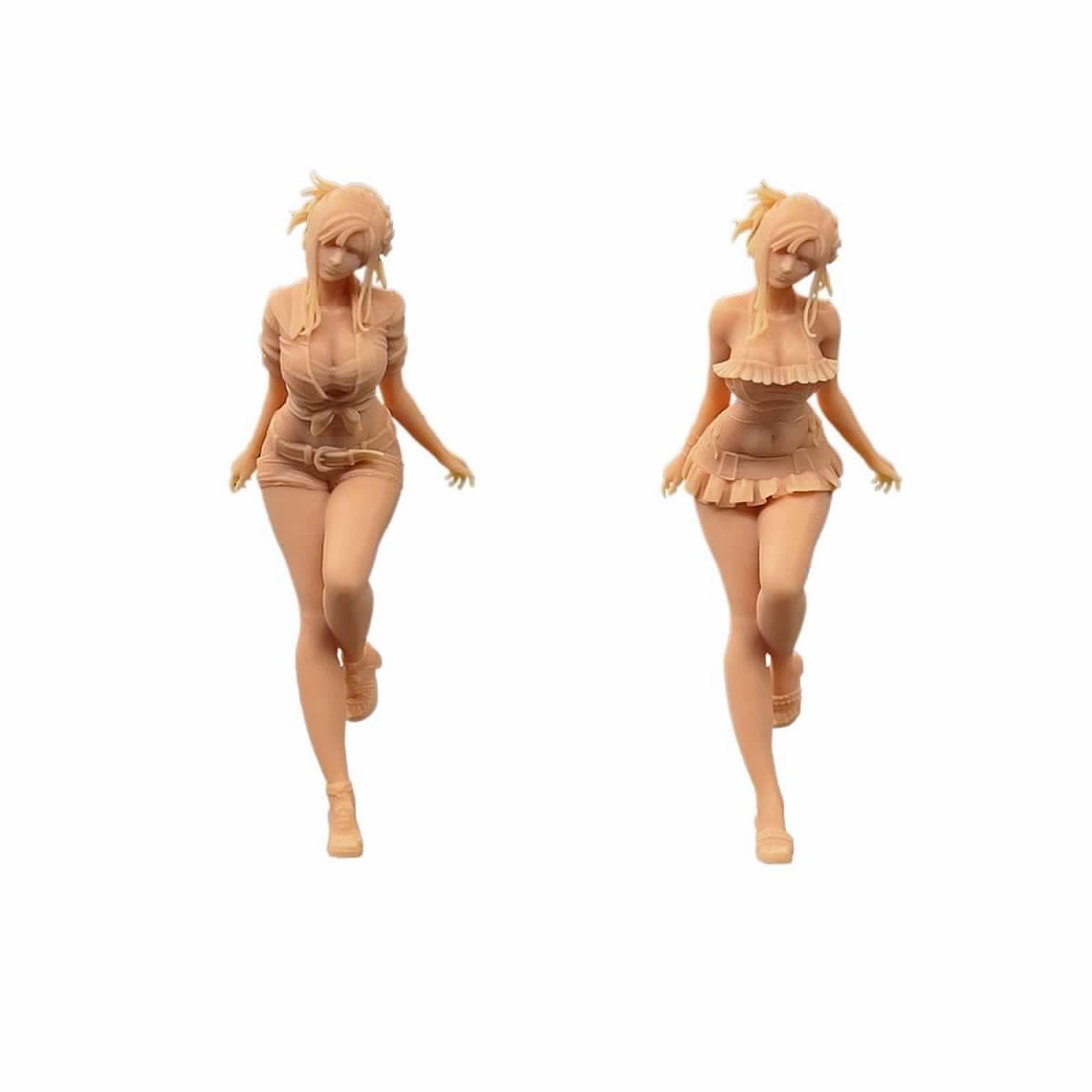 セクシーキャラクターフィギュアセット Amazon.co.jp: ZEDACAKAI (2個) 1/35 フィギュア アニメ 立ち位置