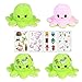 Huaxu Peluches Reversibles,Doudou Pieuvre Peluche Réversible Douce,Jouets Pieuvres Amusante,Jouet Emotion et Humeur,Peluche de Poulpe,Octopus Reversibles,Double Face Couleurs(Vert Claire/Rose)