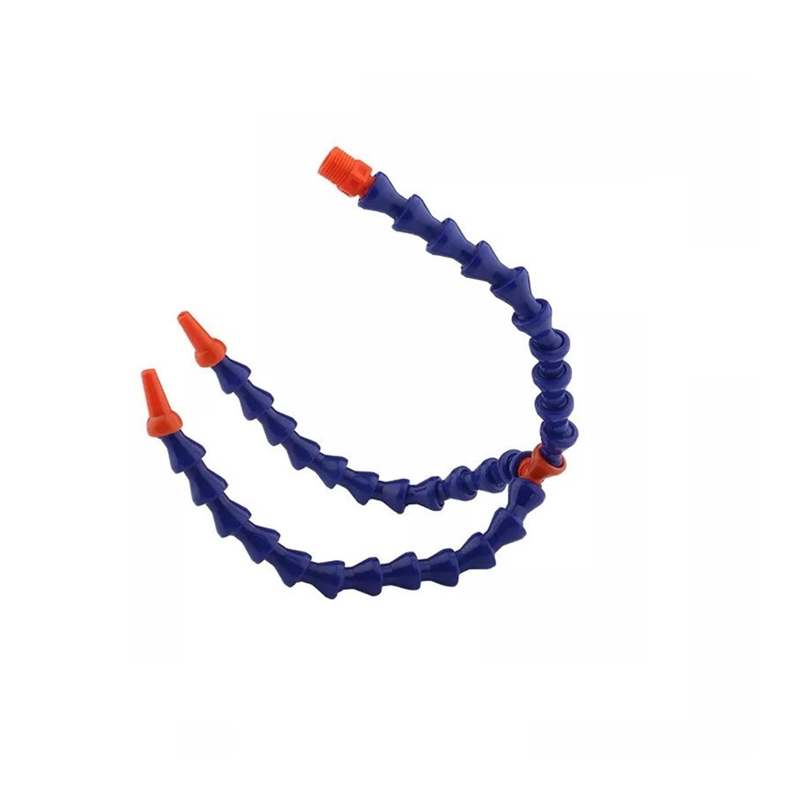 Tuyau flexible en plastique for liquide de refroidissement, eau et huile, avec buse ronde et plate à double tête, for fraisage CNC, 1 pièce(Round Nozzle)