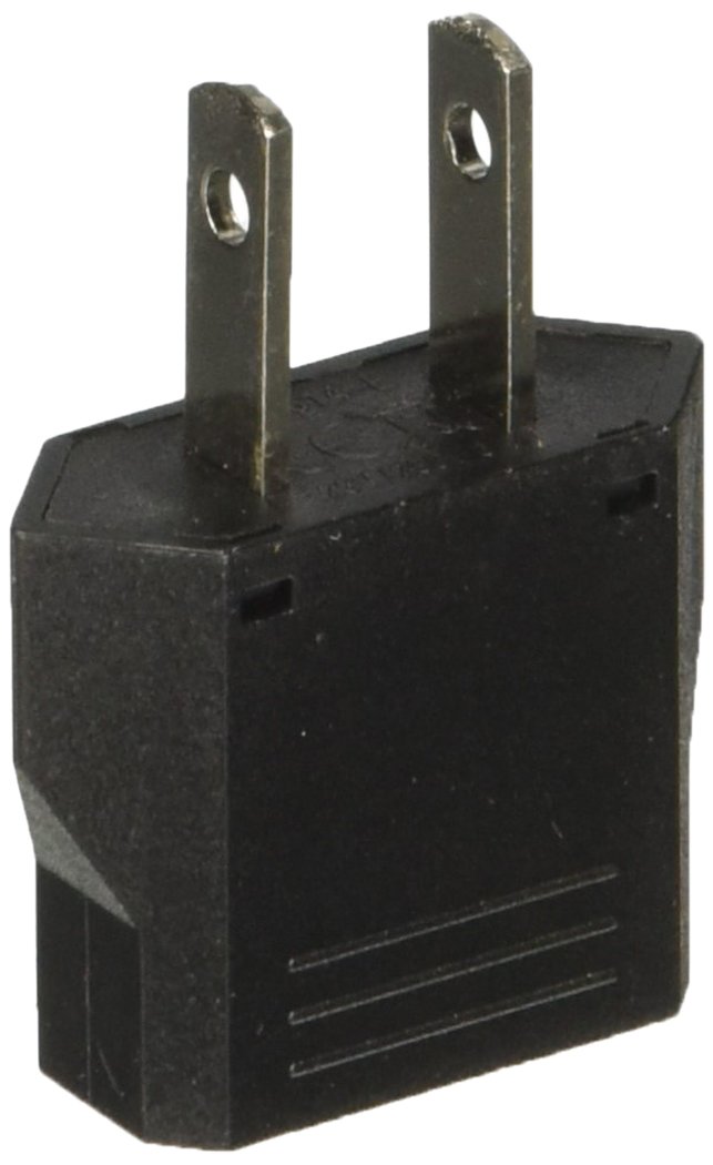 Ckitze European to American USA Outlet Plug Adapter Socket (Black)