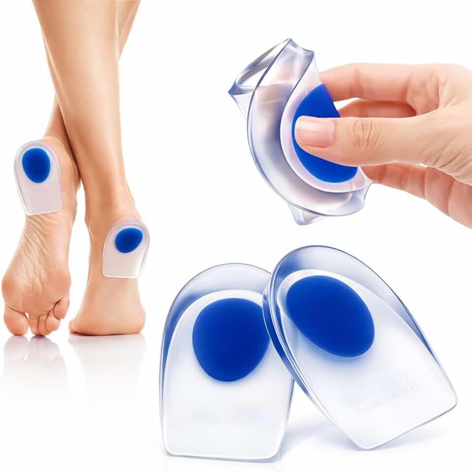 Palmilhas Ortopédicas Silicone Gel Hidratante Massageadoras Alívio Dor Conforto Calcanhar para Calçados Premium
