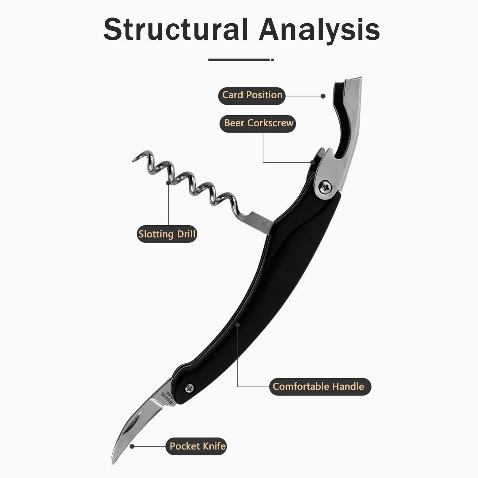 Amazon｜ワインオープナー 2個 ソムリエナイフ ワイン ナイフ 多機能