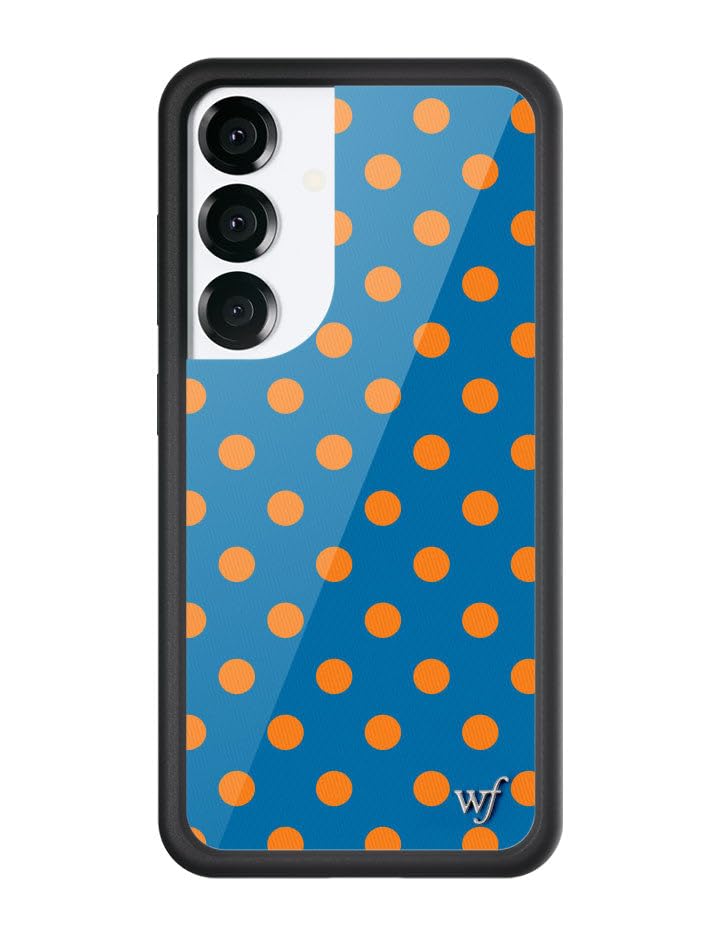 Wildflower Custodie - Compatibile con Samsung Galaxy S25 | Paraurti protettivo nero, certificato Test di caduta da 1,2 m, di proprietà di donne piccole imprese | Trendy Classic punteggiato a pois