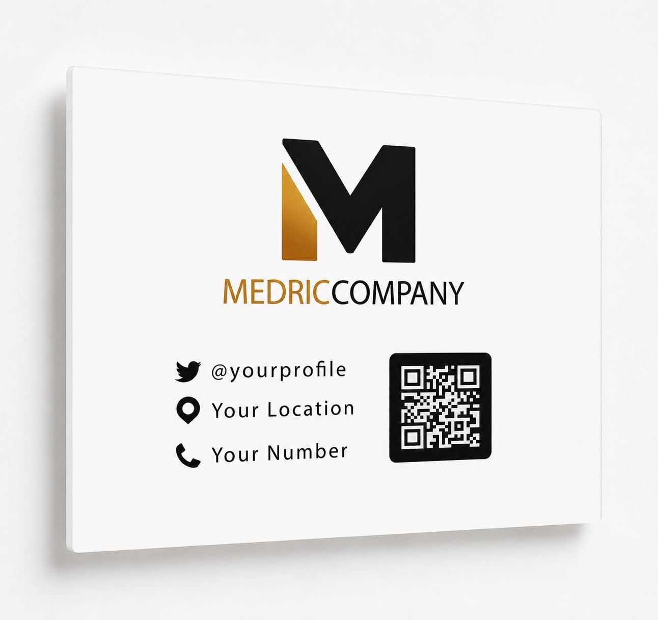 Plaque Acrylique Personnalisée Transparente avec Impression UV – Horaires, Logo, Clinique, Cabinet Médical, Restaurant et Commerce (20x30cm)