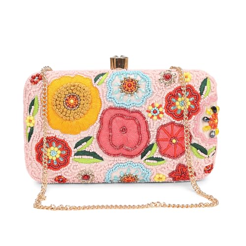 Image of LONGING TO BUY Hand Crafted Designer Box Clutch - Zari Embroidery For Women