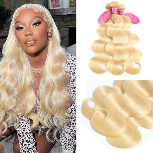 Yisea Brazilian 613 Body Wave 3 Bundles 300g 12A Unprocessed Virgin Hair 100% Human Hair 613 Body Wave Bundles Body Weave Raw Hair 613 Color Mixed