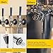 Dbgogo 1-1/2'' Draft Beer Faucet Shank, 1/4'' Beer Line Barb No Leak No Drip No Stick Stainless Core Kegerator Brew Tap Beer Shank Dispenser Self-Closing Spring Tap Brush Spanner Wrench Hose Clamp