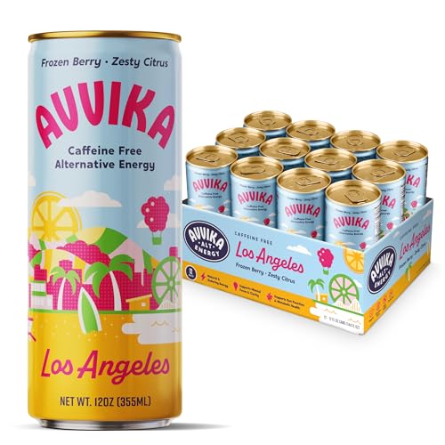 AVVIKA Caffeine Free Energy Drink, Zero Sugar, Natural Plant...