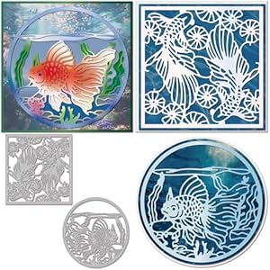 GLOBLELAND Goldfisch Rahmen Stanzformen, 2 Set