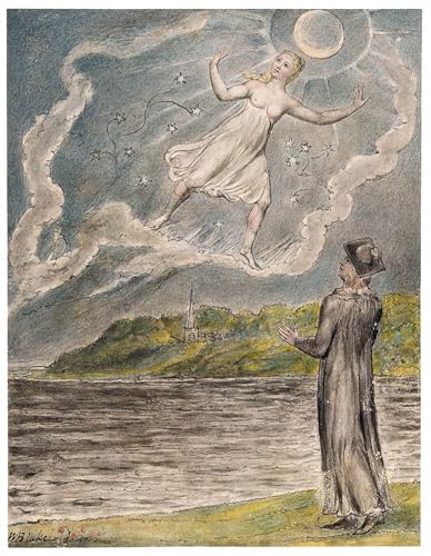 Lienzo de William Blake, La luna errante de 60x90cm, el regalo cultural perfecto